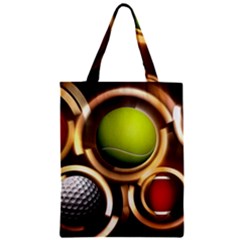 Sport Ball Tennis Golf Football Zipper Classic Tote Bag by HermanTelo