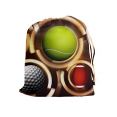 Sport Ball Tennis Golf Football Drawstring Pouch (xl) by HermanTelo
