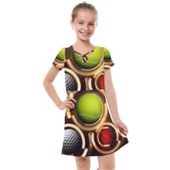 Sport Ball Tennis Golf Football Kids  Cross Web Dress