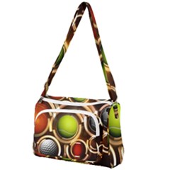 Sport Ball Tennis Golf Football Front Pocket Crossbody Bag