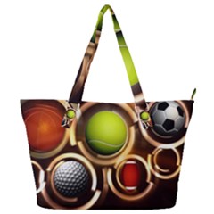 Sport Ball Tennis Golf Football Full Print Shoulder Bag by HermanTelo