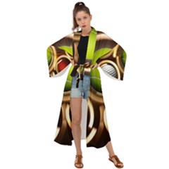 Sport Ball Tennis Golf Football Maxi Kimono by HermanTelo