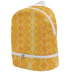 Pattern Yellow Zip Bottom Backpack by HermanTelo