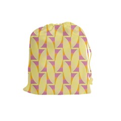 Yellow Pink Drawstring Pouch (large)