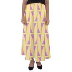 Yellow Pink Flared Maxi Skirt