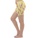 Yellow Pink Lightweight Velour Yoga Shorts View2