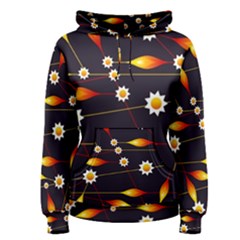 Flower Buds Floral Background Women s Pullover Hoodie