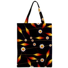 Flower Buds Floral Background Zipper Classic Tote Bag