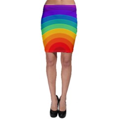 Rainbow Background Colorful Bodycon Skirt