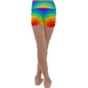 Rainbow Background Colorful Kids  Lightweight Velour Yoga Shorts View4