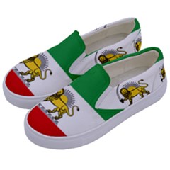 State Flag Of The Imperial State Of Iran, 1907-1979 Kids  Canvas Slip Ons by abbeyz71