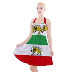 State Flag Of The Imperial State Of Iran, 1907-1979 Halter Party Swing Dress  by abbeyz71