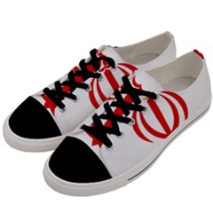 Vertical Flag Of Iran Men s Low Top Canvas Sneakers by abbeyz71