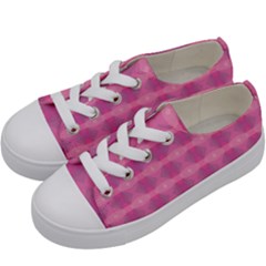 Pink Kids  Low Top Canvas Sneakers