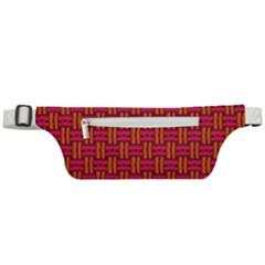 Pattern Red Background Structure Active Waist Bag
