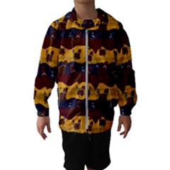 Turkey Pattern Kids  Hooded Windbreaker by bloomingvinedesign