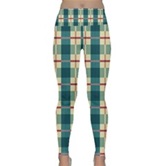 Pattern Texture Plaid Grey Lightweight Velour Classic Yoga Leggings