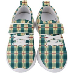 Pattern Texture Plaid Grey Kids  Velcro Strap Shoes by Mariart
