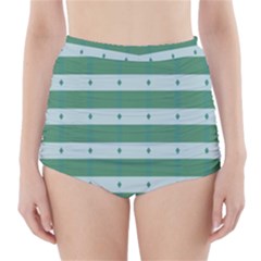 Pattern Triangle High-waisted Bikini Bottoms