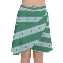 Pattern Triangle Chiffon Wrap Front Skirt