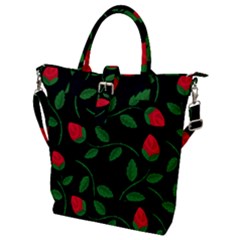 Roses Flowers Spring Flower Nature Buckle Top Tote Bag