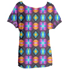 Squares Spheres Backgrounds Texture Women s Oversized Tee