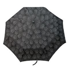 Pattern Texture Feet Dog Grey Folding Umbrellas