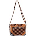 Heart Chess Board Checkerboard Shoulder Bag with Back Zipper View3