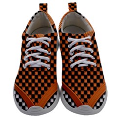 Heart Chess Board Checkerboard Mens Athletic Shoes by HermanTelo