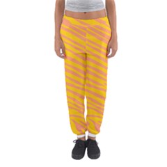 Pattern Texture Yellow Women s Jogger Sweatpants