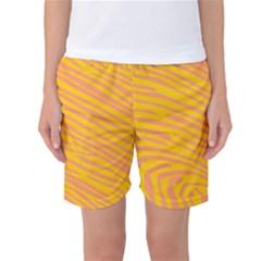 Pattern Texture Yellow Women s Basketball Shorts