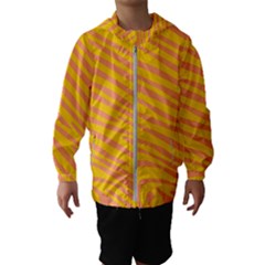 Pattern Texture Yellow Kids  Hooded Windbreaker by HermanTelo