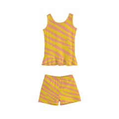 Pattern Texture Yellow Kids  Boyleg Swimsuit by HermanTelo