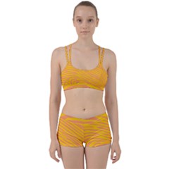 Pattern Texture Yellow Perfect Fit Gym Set