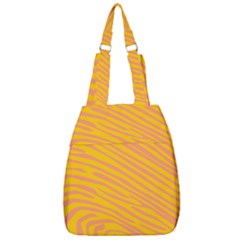 Pattern Texture Yellow Center Zip Backpack