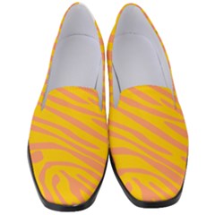 Pattern Texture Yellow Women s Classic Loafer Heels by HermanTelo