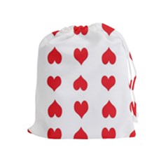 Heart Red Love Valentines Day Drawstring Pouch (xl)