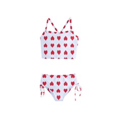 Heart Red Love Valentines Day Girls  Tankini Swimsuit by HermanTelo