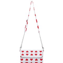 Heart Red Love Valentines Day Mini Crossbody Handbag by HermanTelo