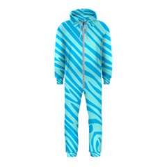 Pattern Texture Blue Hooded Jumpsuit (kids)