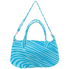 Pattern Texture Blue Removal Strap Handbag