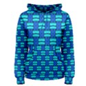 Pattern Graphic Background Image Blue Women s Pullover Hoodie View1