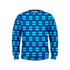 Pattern Graphic Background Image Blue Kids  Sweatshirt by HermanTelo