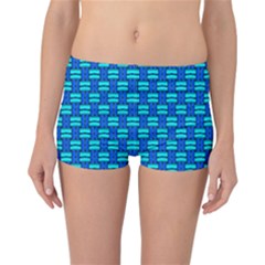 Pattern Graphic Background Image Blue Reversible Boyleg Bikini Bottoms