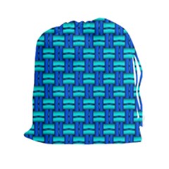 Pattern Graphic Background Image Blue Drawstring Pouch (2xl)