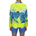 Heart Emotions Love Blue Kids  Long Sleeve Swimwear View2