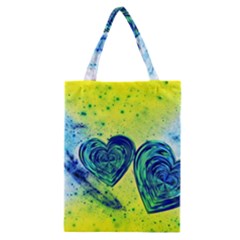Heart Emotions Love Blue Classic Tote Bag by HermanTelo