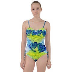 Heart Emotions Love Blue Sweetheart Tankini Set