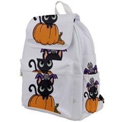 Halloween Cute Cat Top Flap Backpack