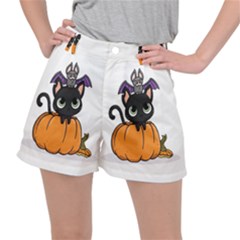 Halloween Cute Cat Ripstop Shorts by HermanTelo